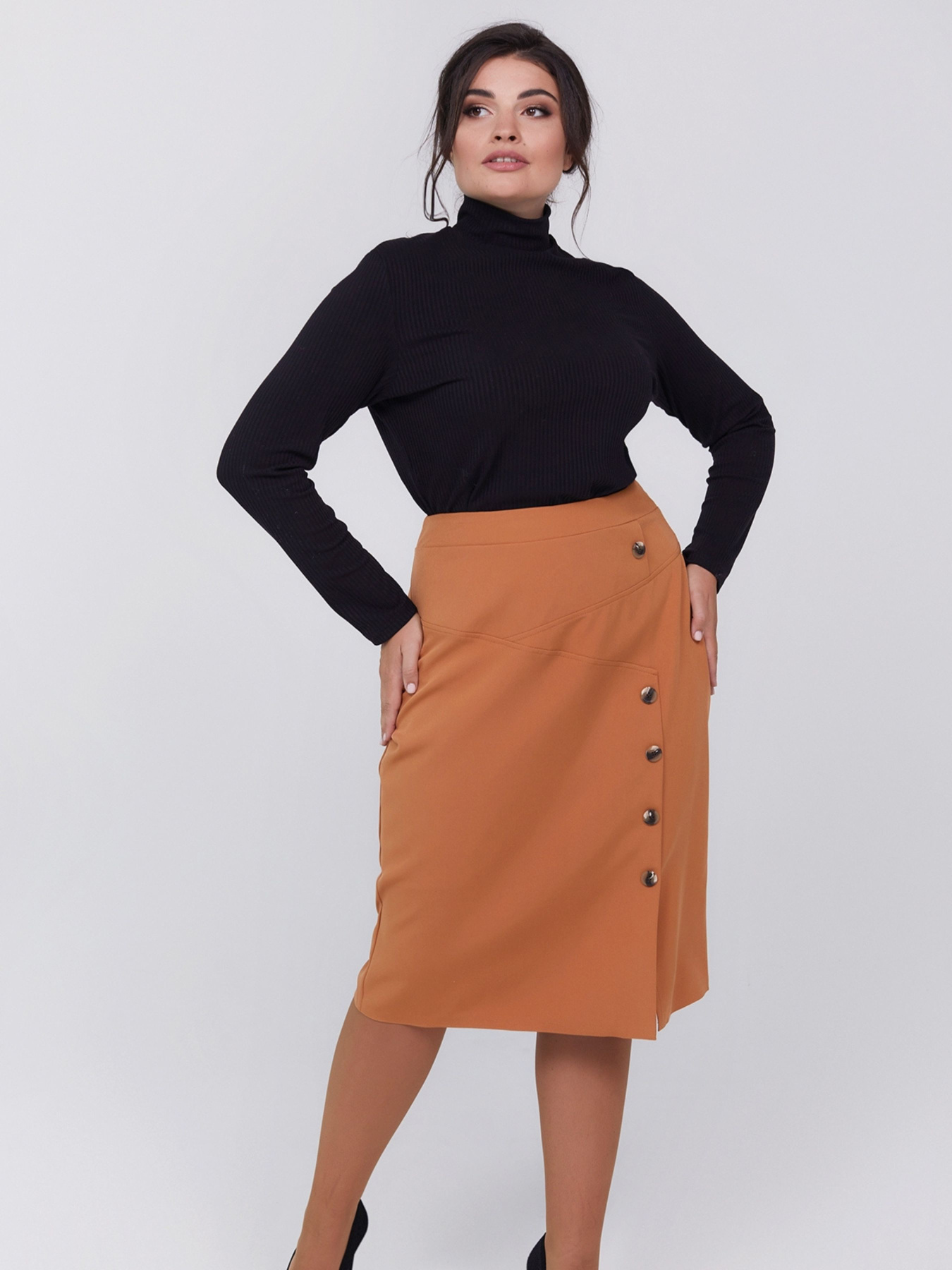 Юбка миди All Posa модель ap100534p-psochnij Фото