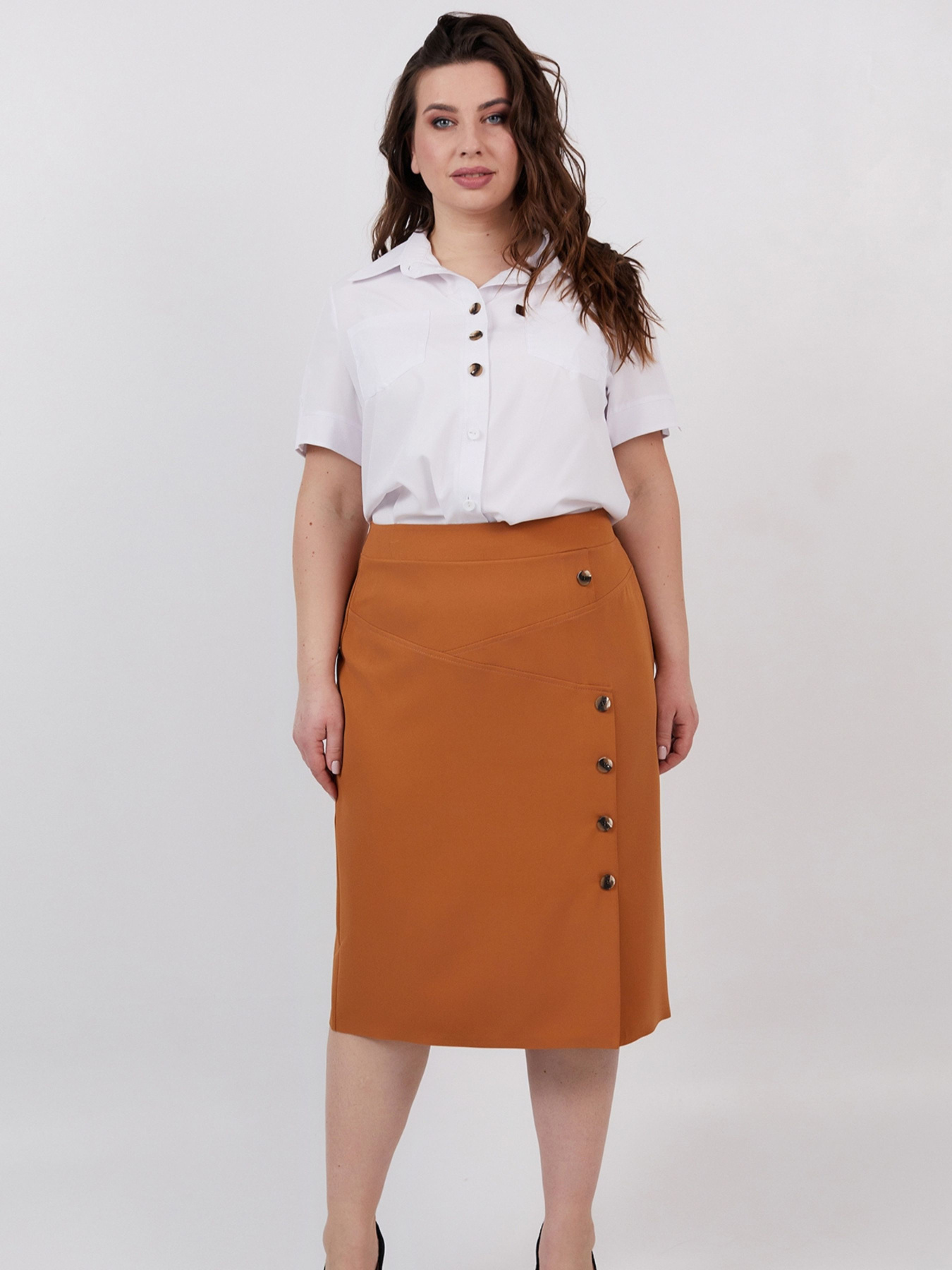 Юбка миди All Posa модель ap100534p-psochnij Фото