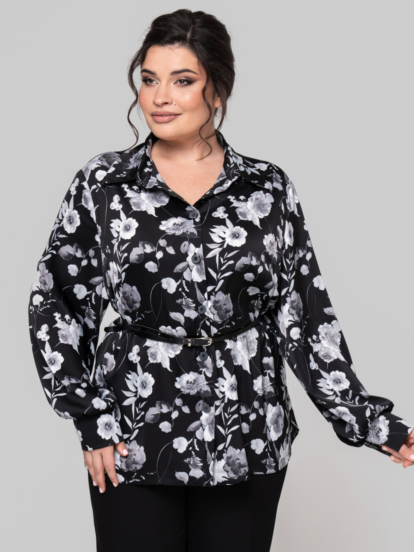 Рубашка повседневная All Posa модель ap102259p-chornij Фото