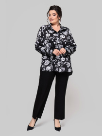 Рубашка повседневная All Posa модель ap102259p-chornij Фото