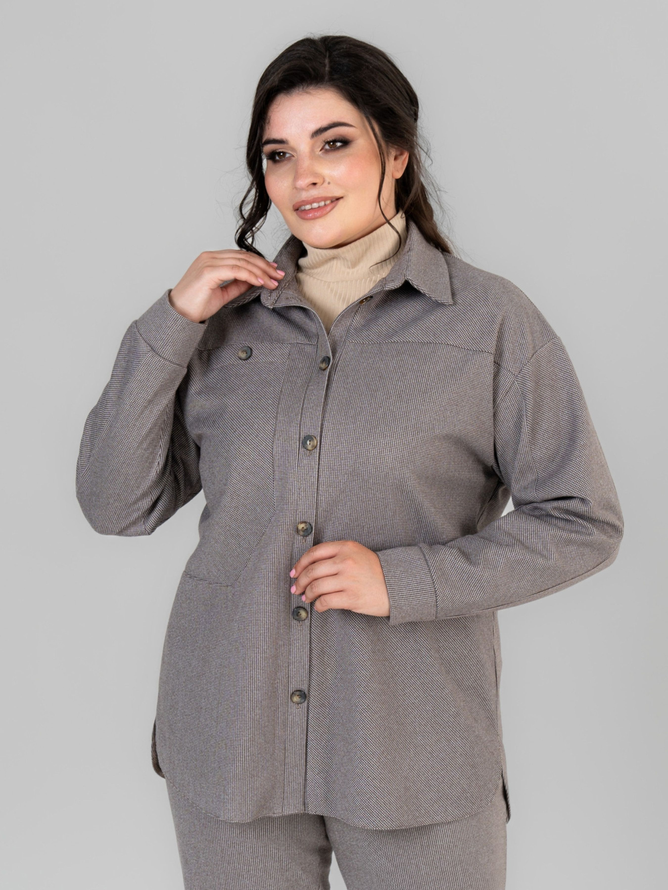 Рубашка All Posa модель ap102039p-kapuchno Фото