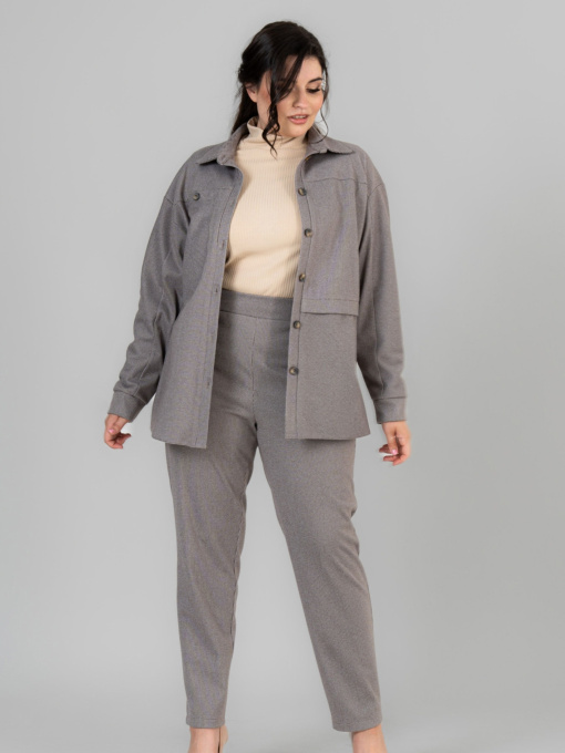 Рубашка повседневная All Posa модель ap102039p-kapuchno Фото