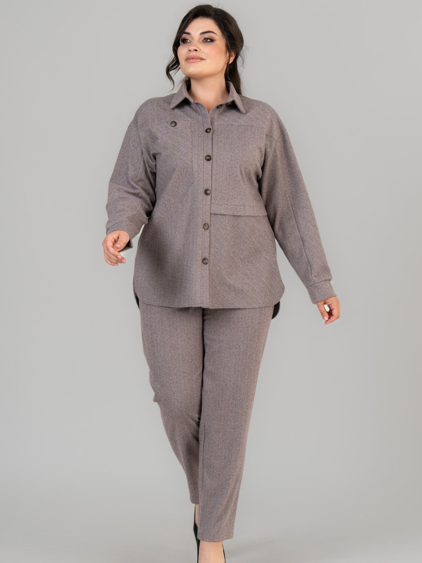 Рубашка All Posa модель ap102039p-korichnevij Фото