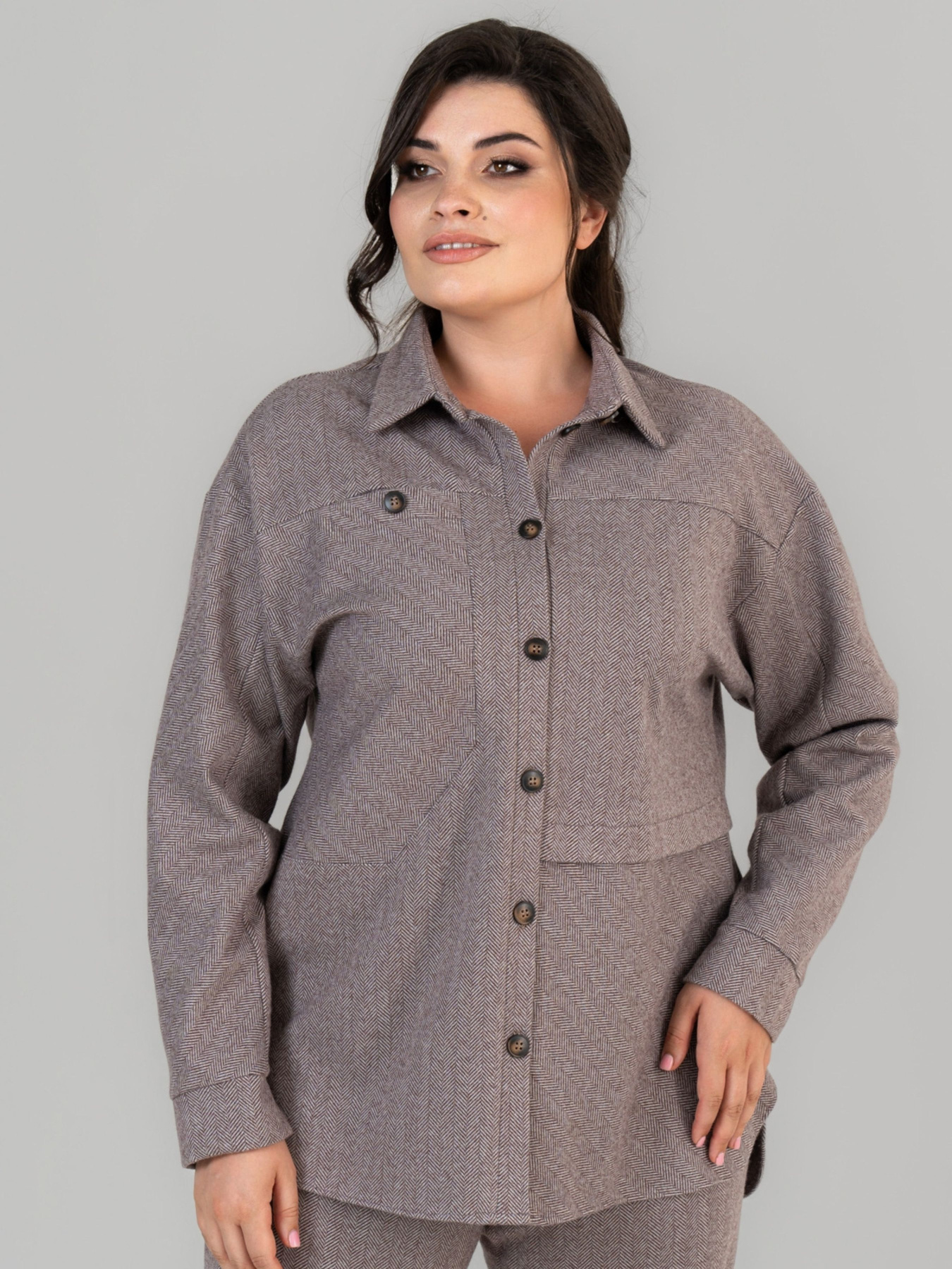 Рубашка All Posa модель ap102039p-korichnevij Фото