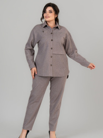 Рубашка All Posa модель ap102039p-korichnevij Фото