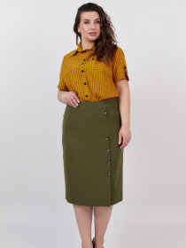 Рубашка повседневная All Posa модель ap100541p-zhovtij Фото