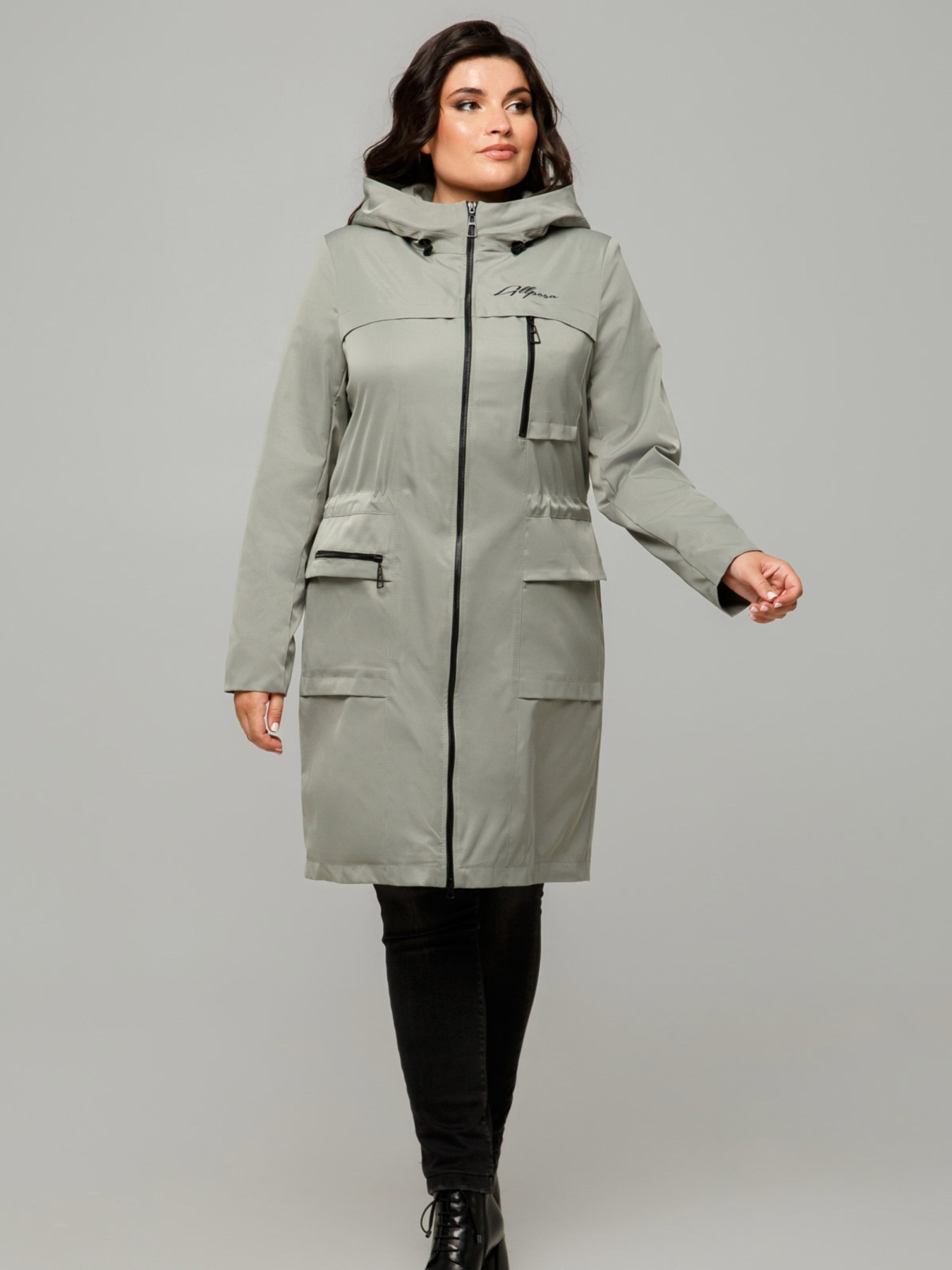 Демисезонная куртка All Posa модель ap101665p-olivka Фото