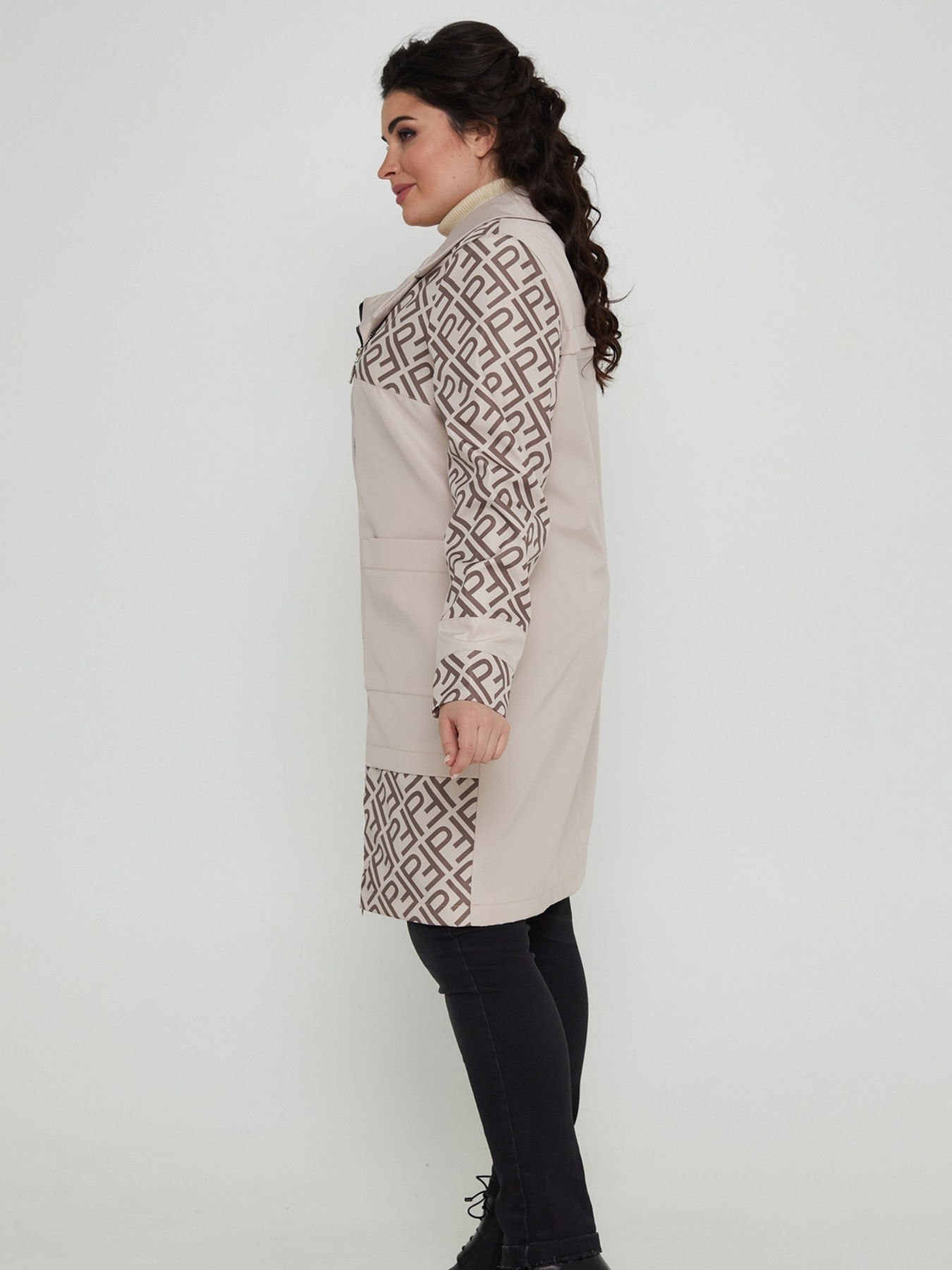 Плащ All Posa модель ap101192p-bezhevij Фото