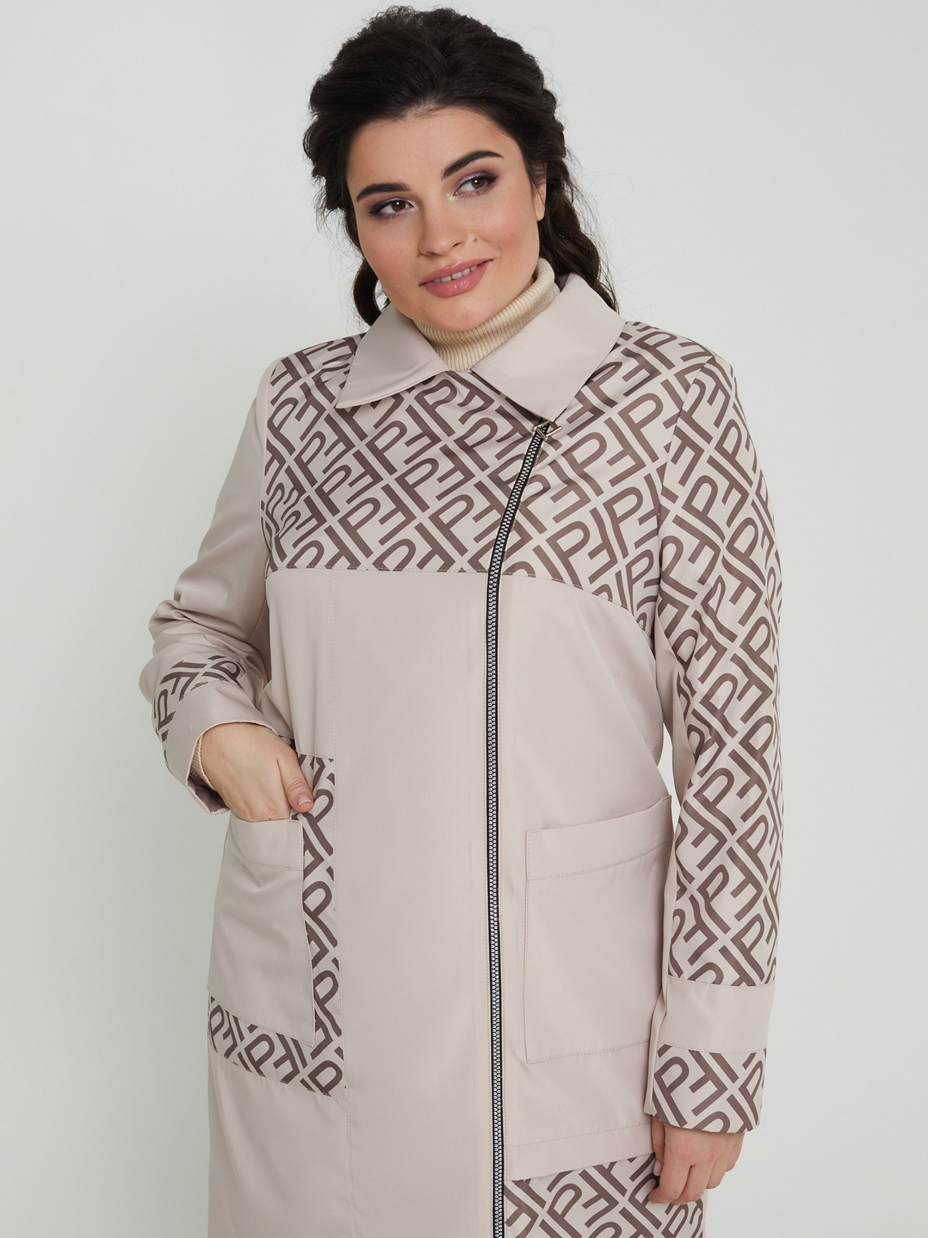 Плащ All Posa модель ap101192p-bezhevij Фото