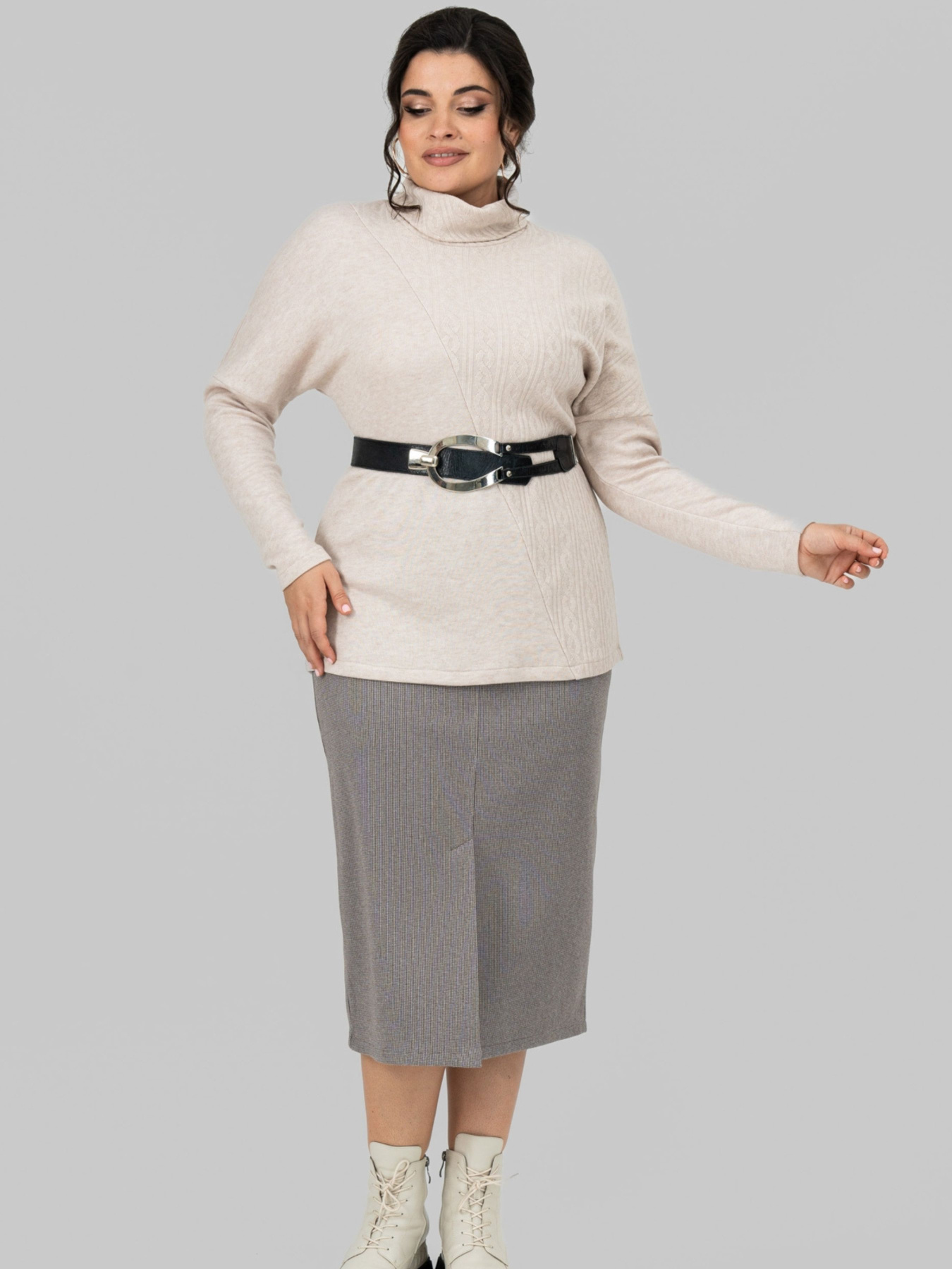 Юбка миди All Posa модель ap102268p-kapuchno Фото