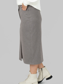 Спідниця міді All Posa модель ap102268p-kapuchno Спідниця міді All Posa модель ap102268p-kapuchno Фото