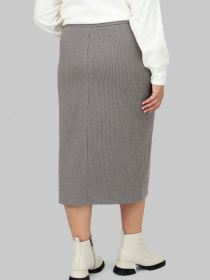 Спідниця міді All Posa модель ap102268p-kapuchno Спідниця міді All Posa модель ap102268p-kapuchno Фото