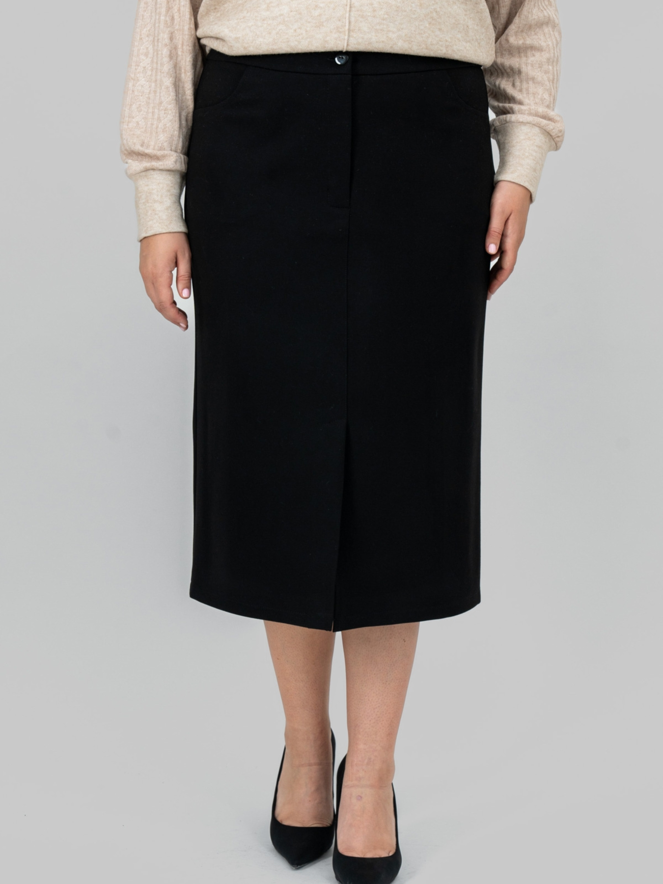 Юбка миди All Posa модель ap102268p-chornij Фото