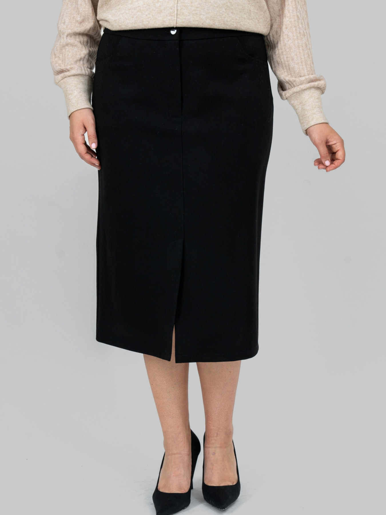 Спідниця міді All Posa модель ap102268p-chornij Фото