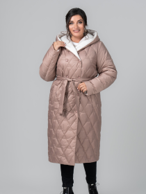 Пальто с утеплителем All Posa модель ap102112p-bezhevij Фото