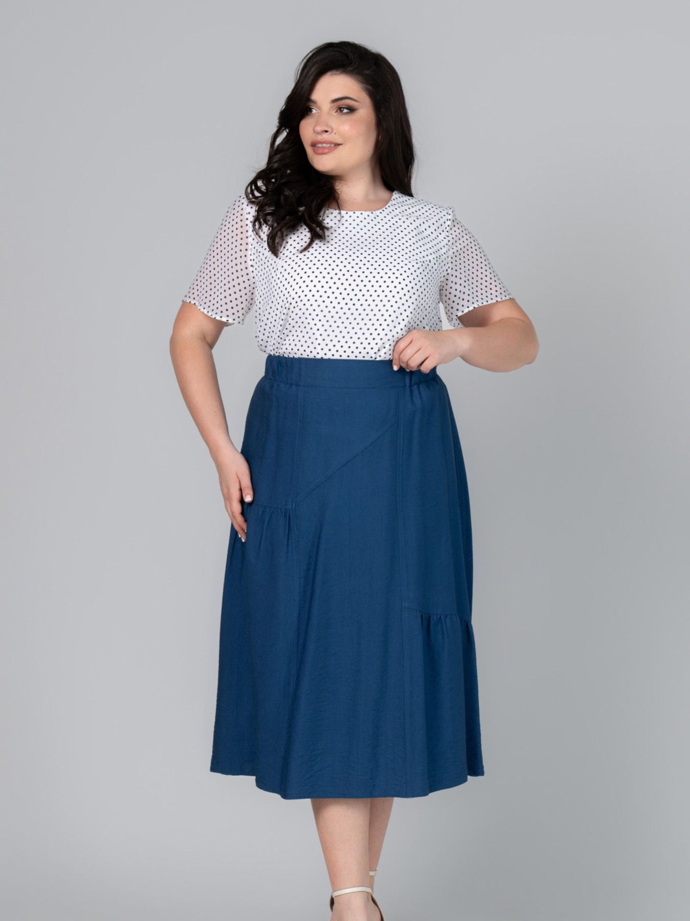 Спідниця міді All Posa модель ap102092p-dzhins Фото