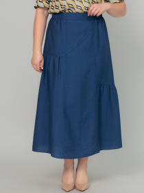 Спідниця міді All Posa модель ap102092p-sinj Спідниця міді All Posa модель ap102092p-sinj Фото