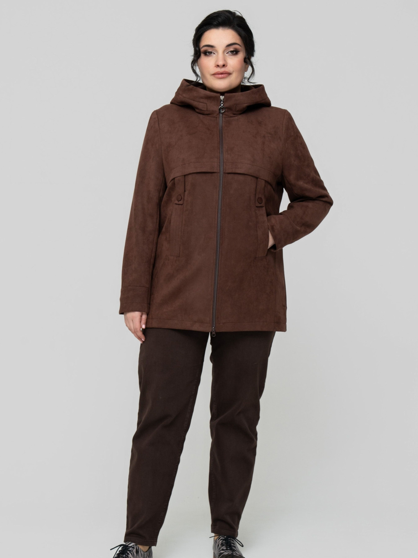 Демисезонная куртка All Posa модель ap102329p-shokolad Фото