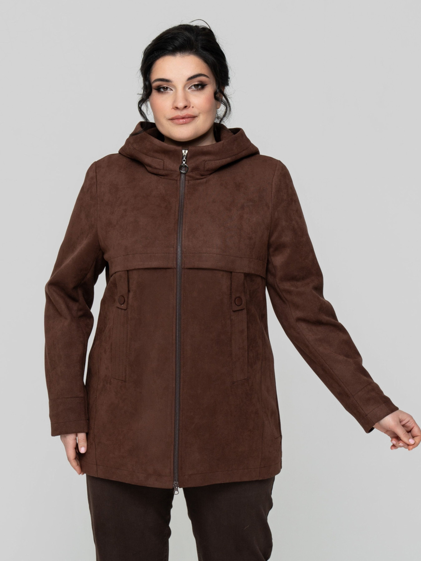 Демисезонная куртка All Posa модель ap102329p-shokolad Фото