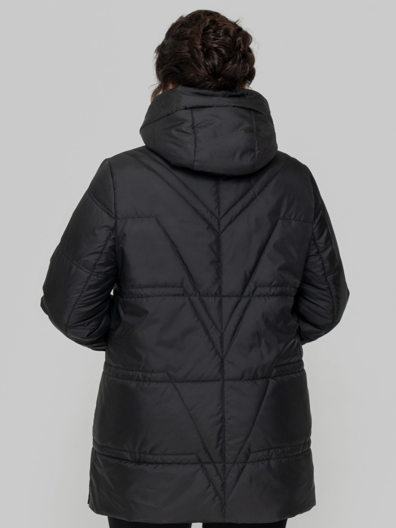 Демисезонная куртка All Posa модель ap102274p-chornij Фото