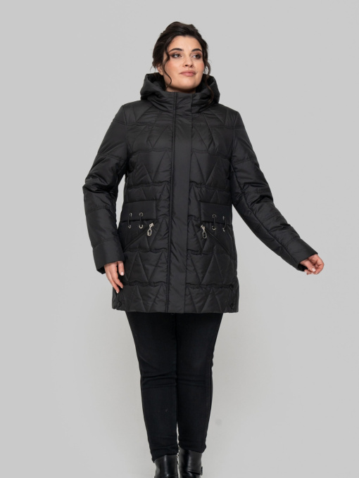 Демисезонная куртка All Posa модель ap102274p-chornij Фото