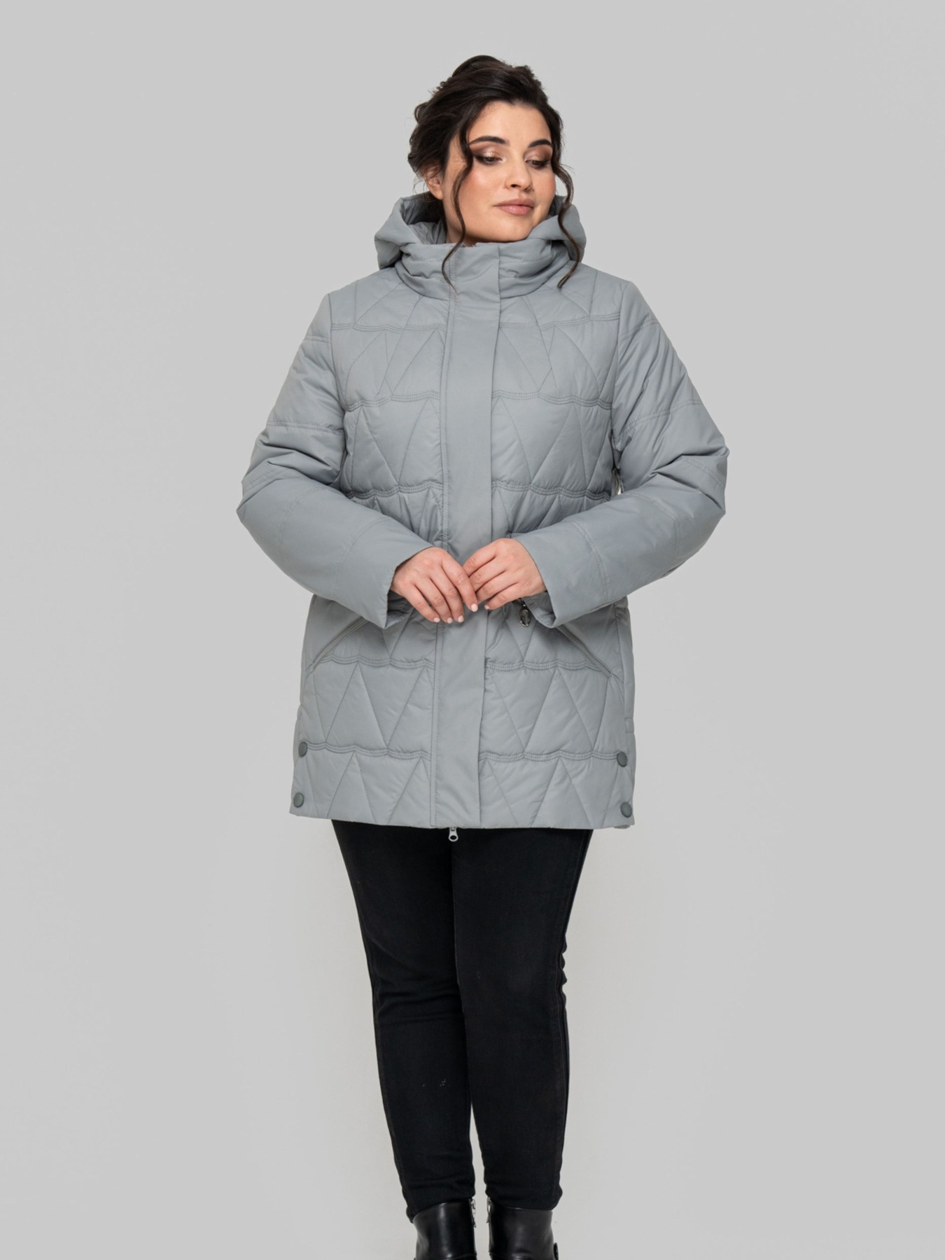 Демісезонна куртка All Posa модель ap102274p-svtlo-srij Фото