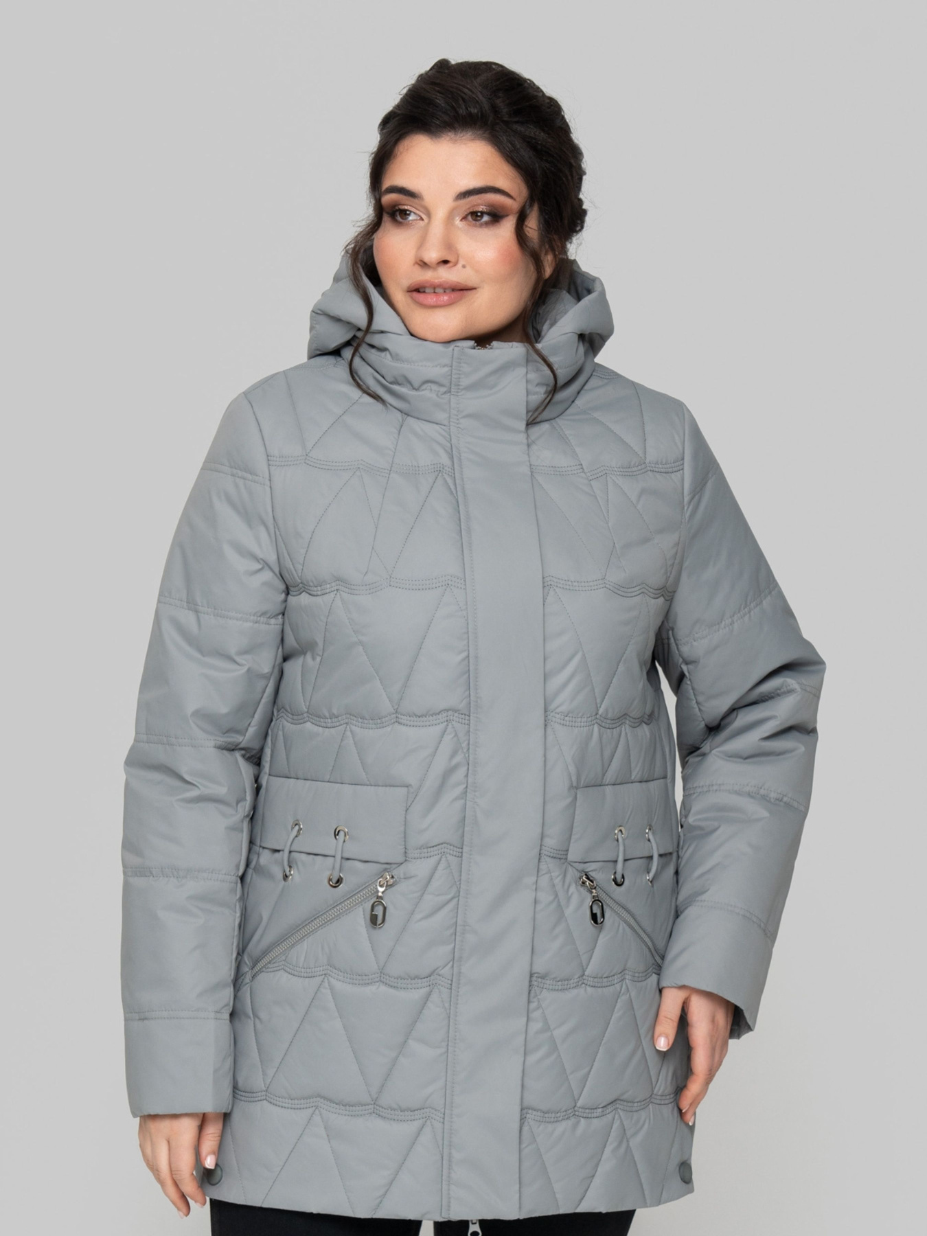 Демісезонна куртка All Posa модель ap102274p-svtlo-srij Фото