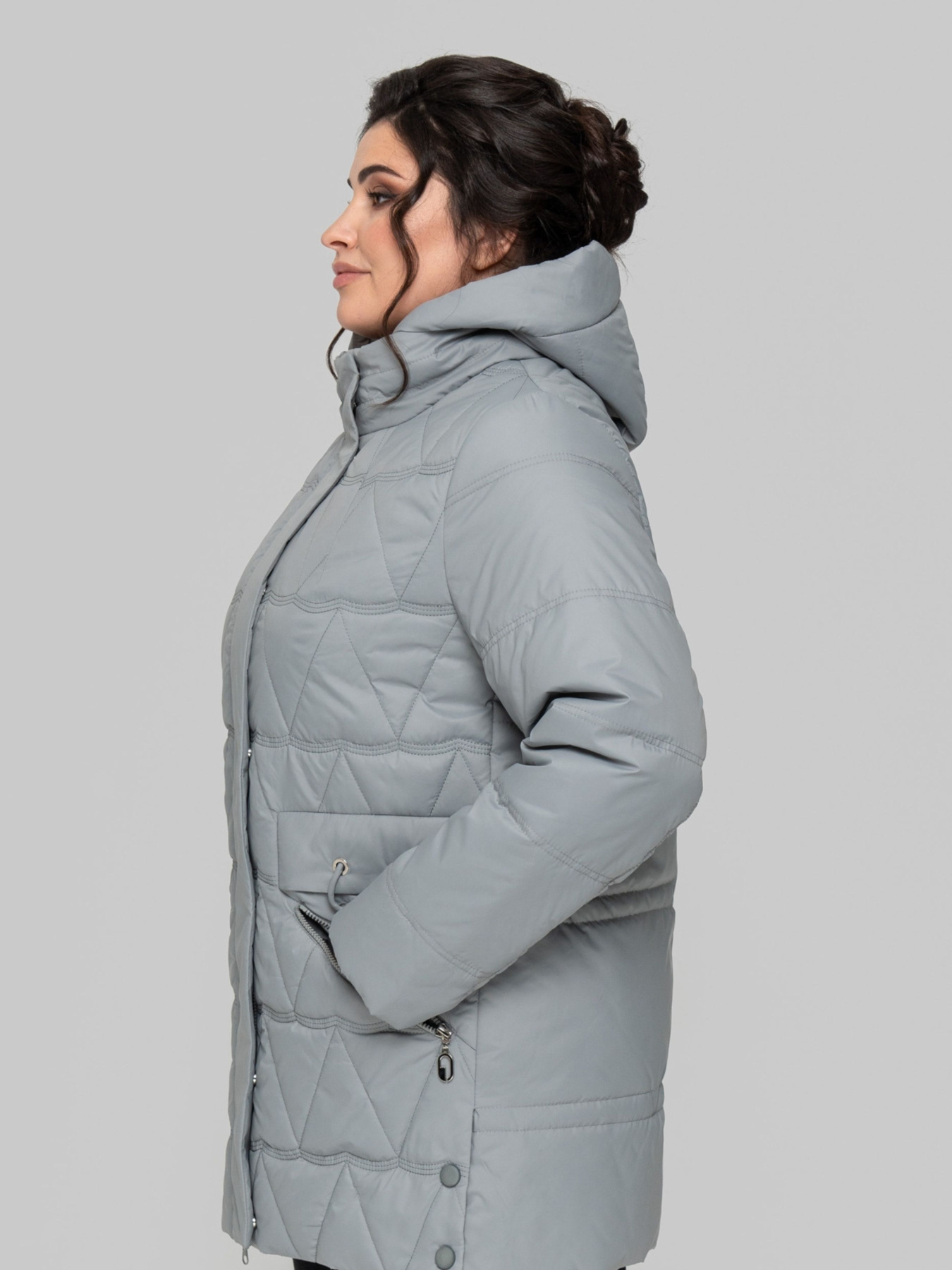 Демісезонна куртка All Posa модель ap102274p-svtlo-srij Фото