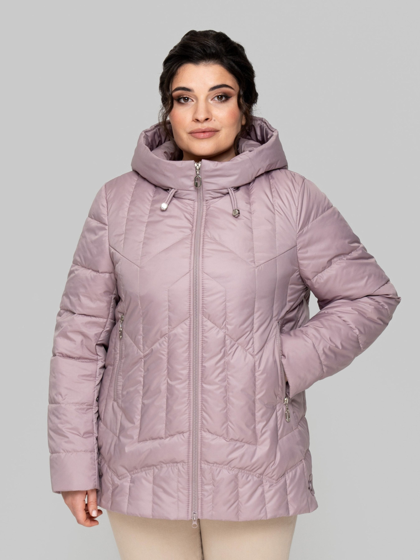 Демисезонная куртка All Posa модель ap102279p-nzhno-rozhevij Фото