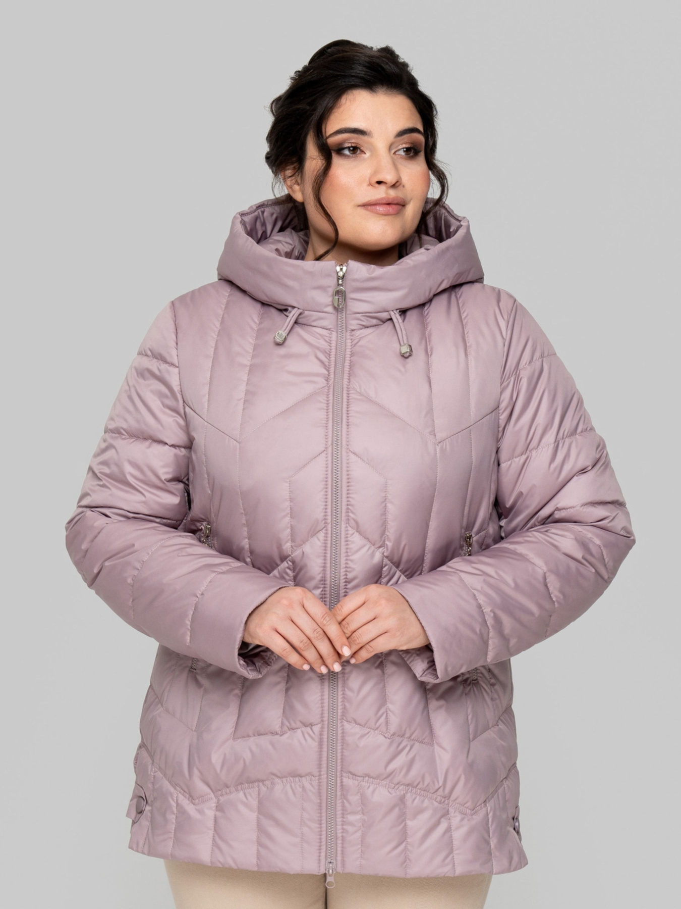 Демисезонная куртка All Posa модель ap102279p-nzhno-rozhevij Фото