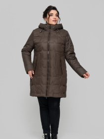 Демисезонная куртка All Posa модель ap102258p-shokolad Фото