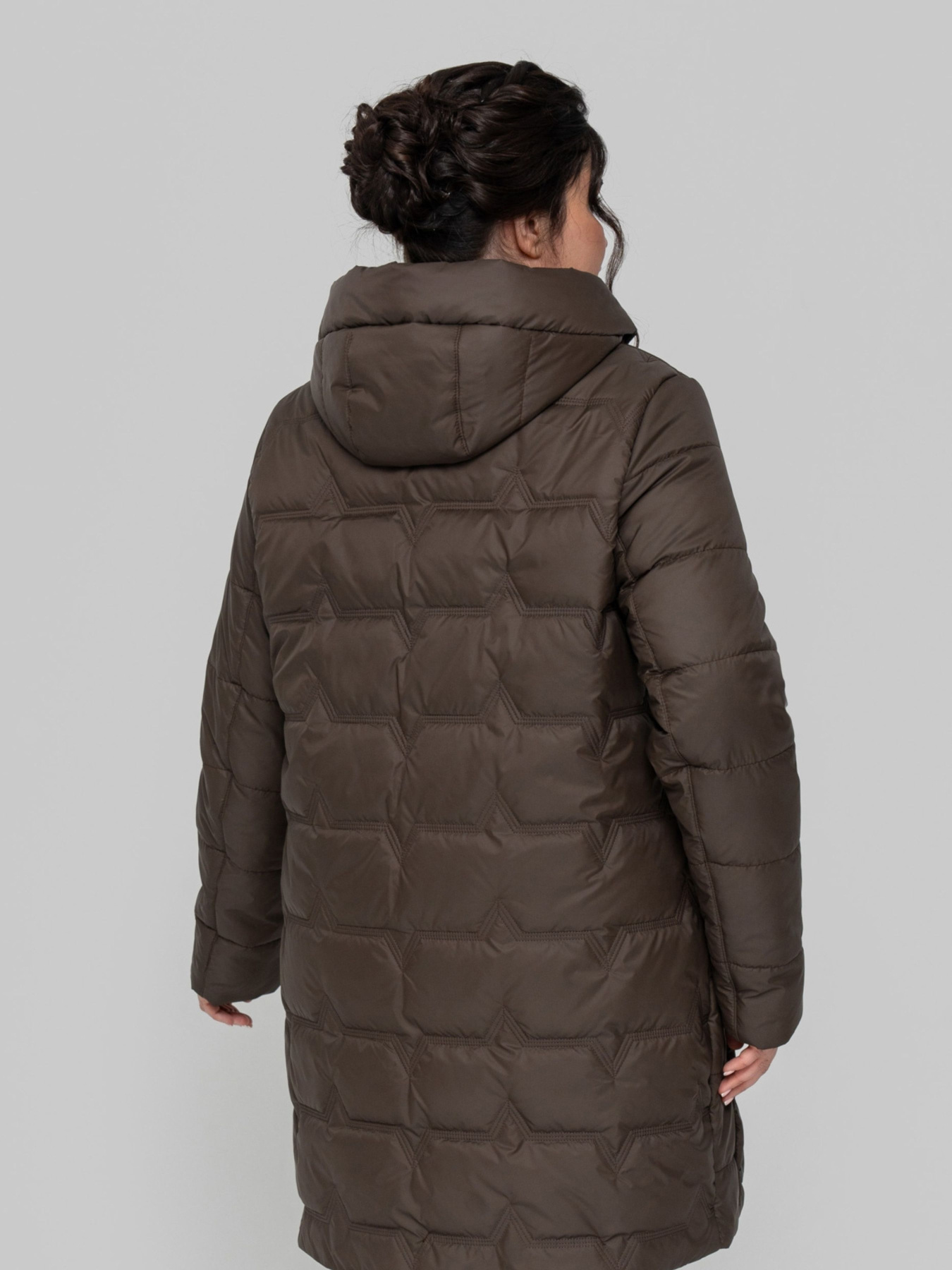 Демисезонная куртка All Posa модель ap102258p-shokolad Фото