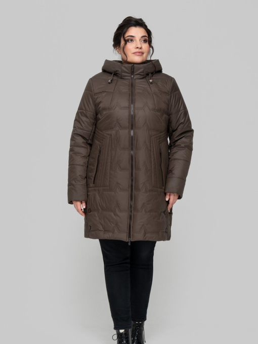Демісезонна куртка All Posa модель ap102258p-shokolad Фото