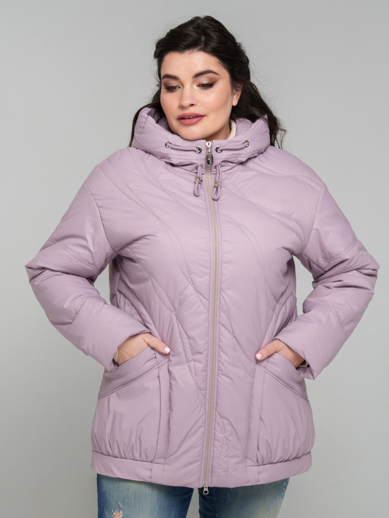 Демисезонная куртка All Posa модель ap101870p-pudra Фото