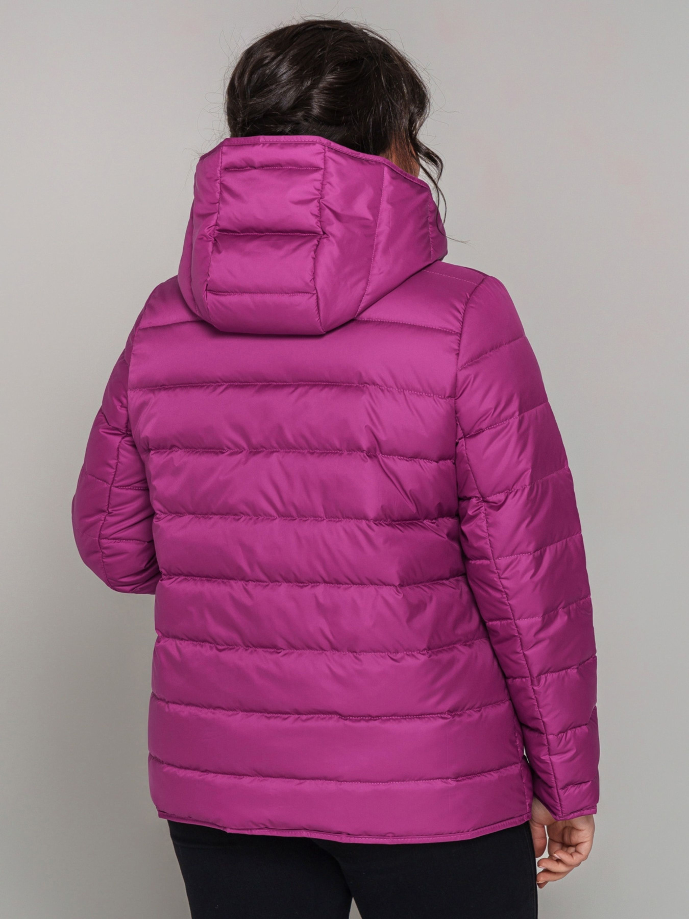 Демисезонная куртка All Posa модель ap101846p-malina-chornij Фото