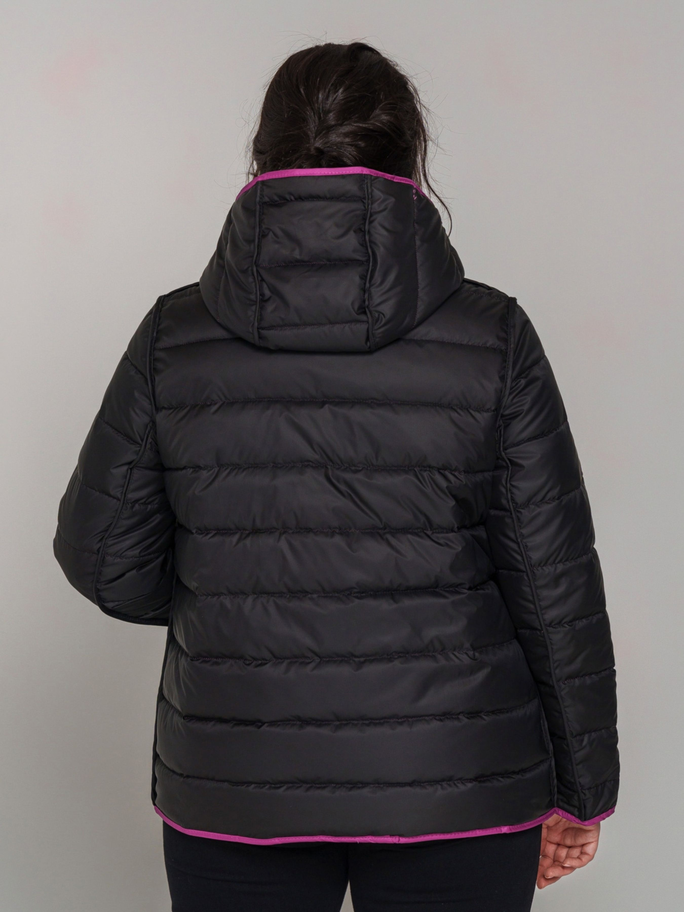 Демисезонная куртка All Posa модель ap101846p-malina-chornij Фото