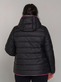 Демисезонная куртка All Posa модель ap101846p-malina-chornij Демисезонная куртка All Posa модель ap101846p-malina-chornij Фото