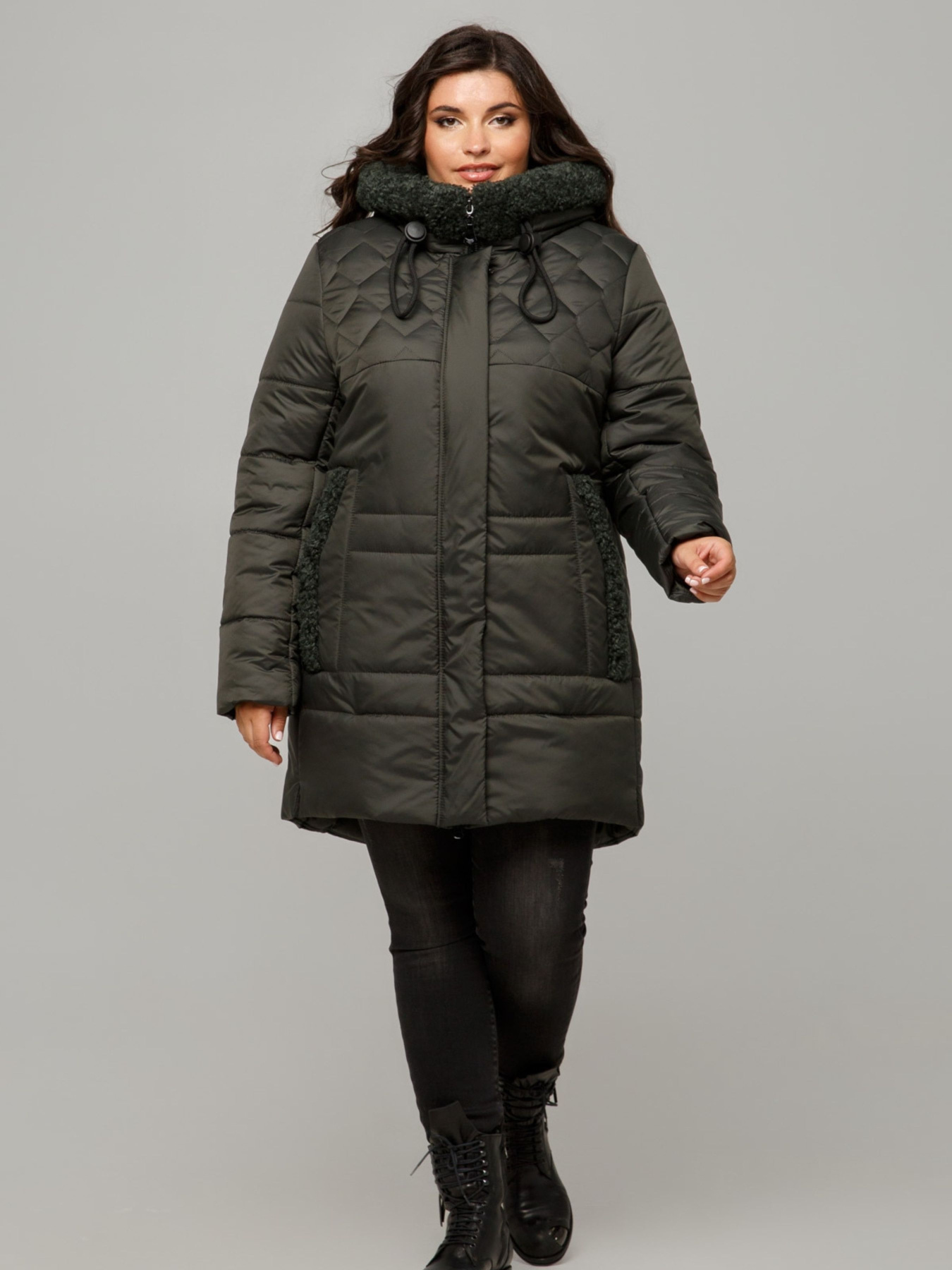 Зимняя куртка All Posa модель ap101659p-temno-zelenij Фото
