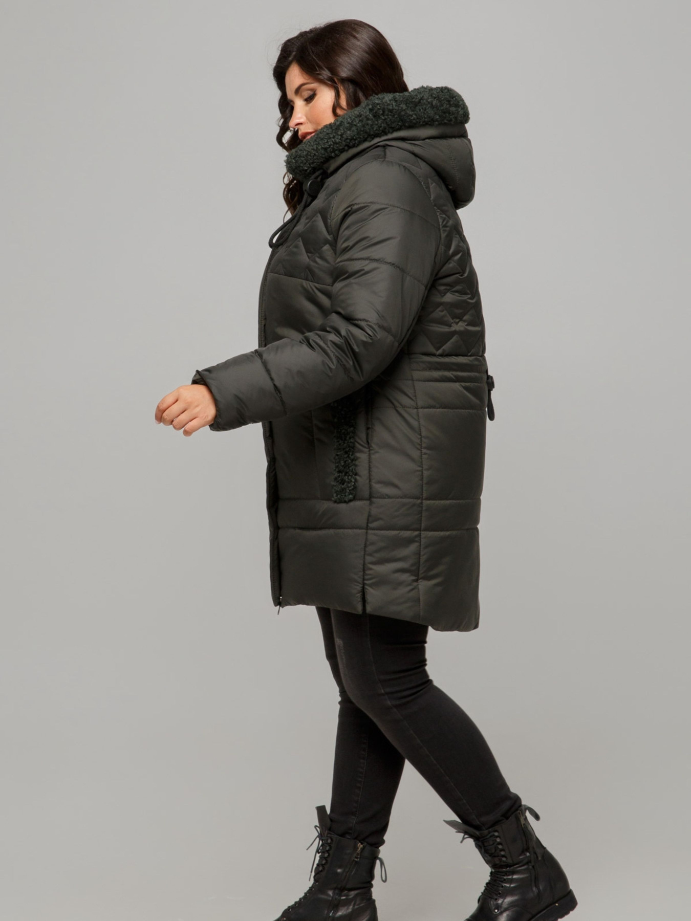 Зимняя куртка All Posa модель ap101659p-temno-zelenij Фото