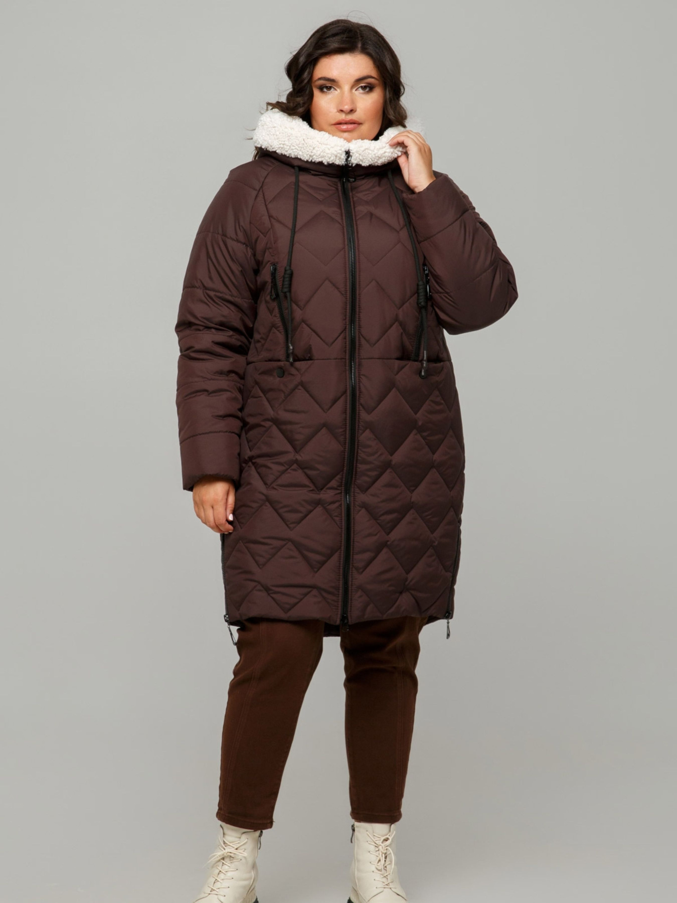 Зимняя куртка All Posa модель ap101655p-shokolad Фото