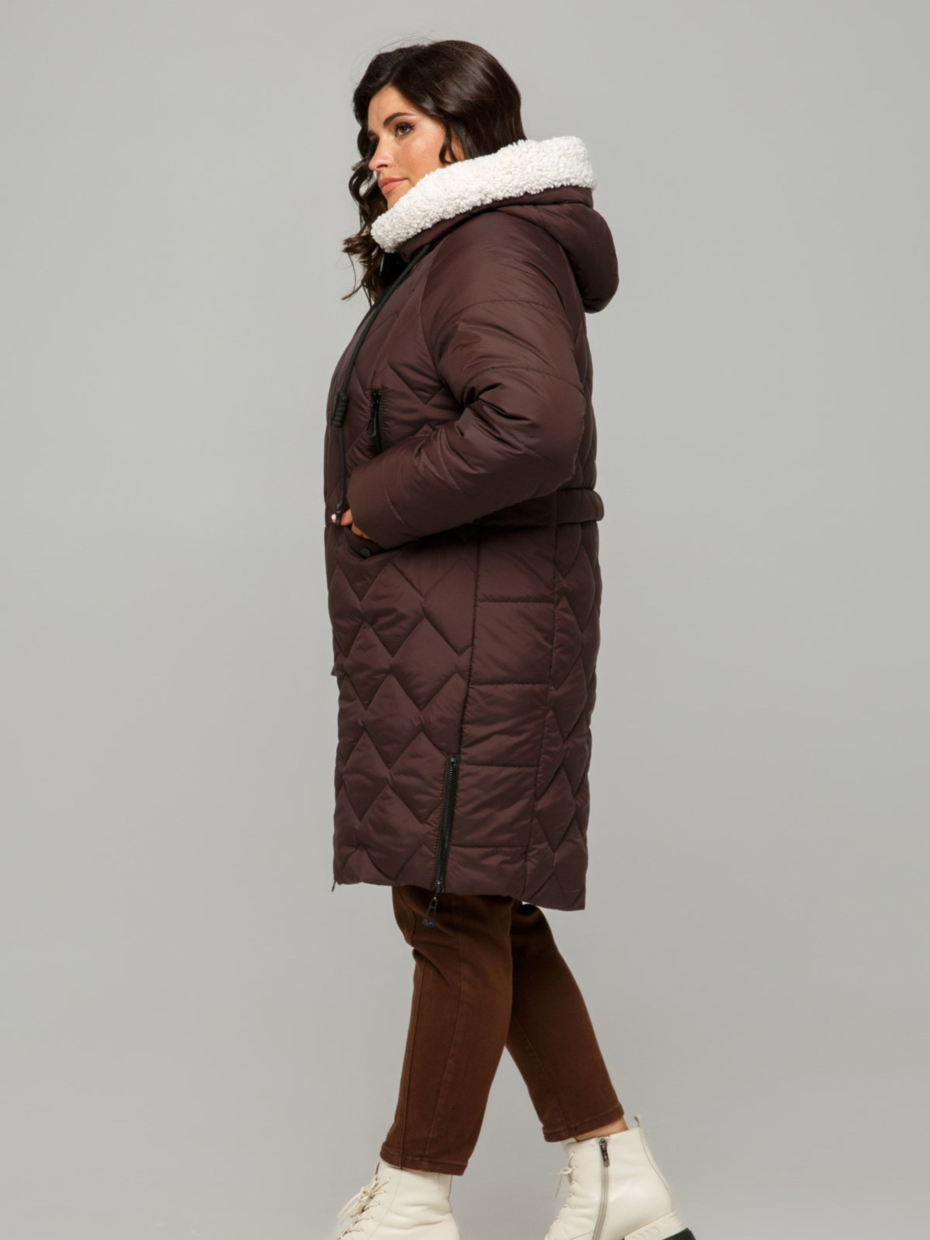 Зимняя куртка All Posa модель ap101655p-shokolad Фото