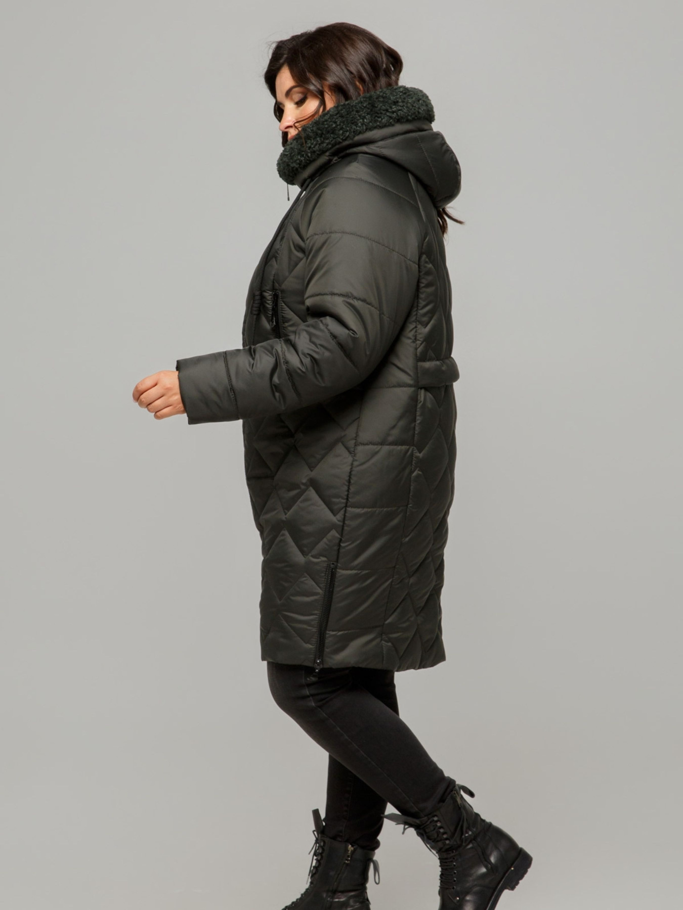 Зимняя куртка All Posa модель ap101655p-temno-zelenij Фото