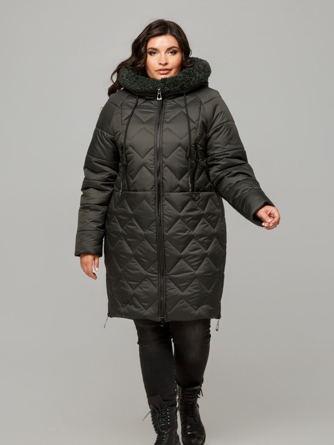 Зимняя куртка All Posa модель ap101655p-temno-zelenij Фото