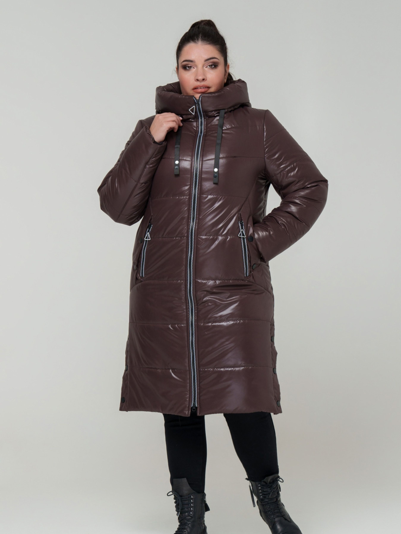 Зимняя куртка All Posa модель ap101648p-shokolad Фото