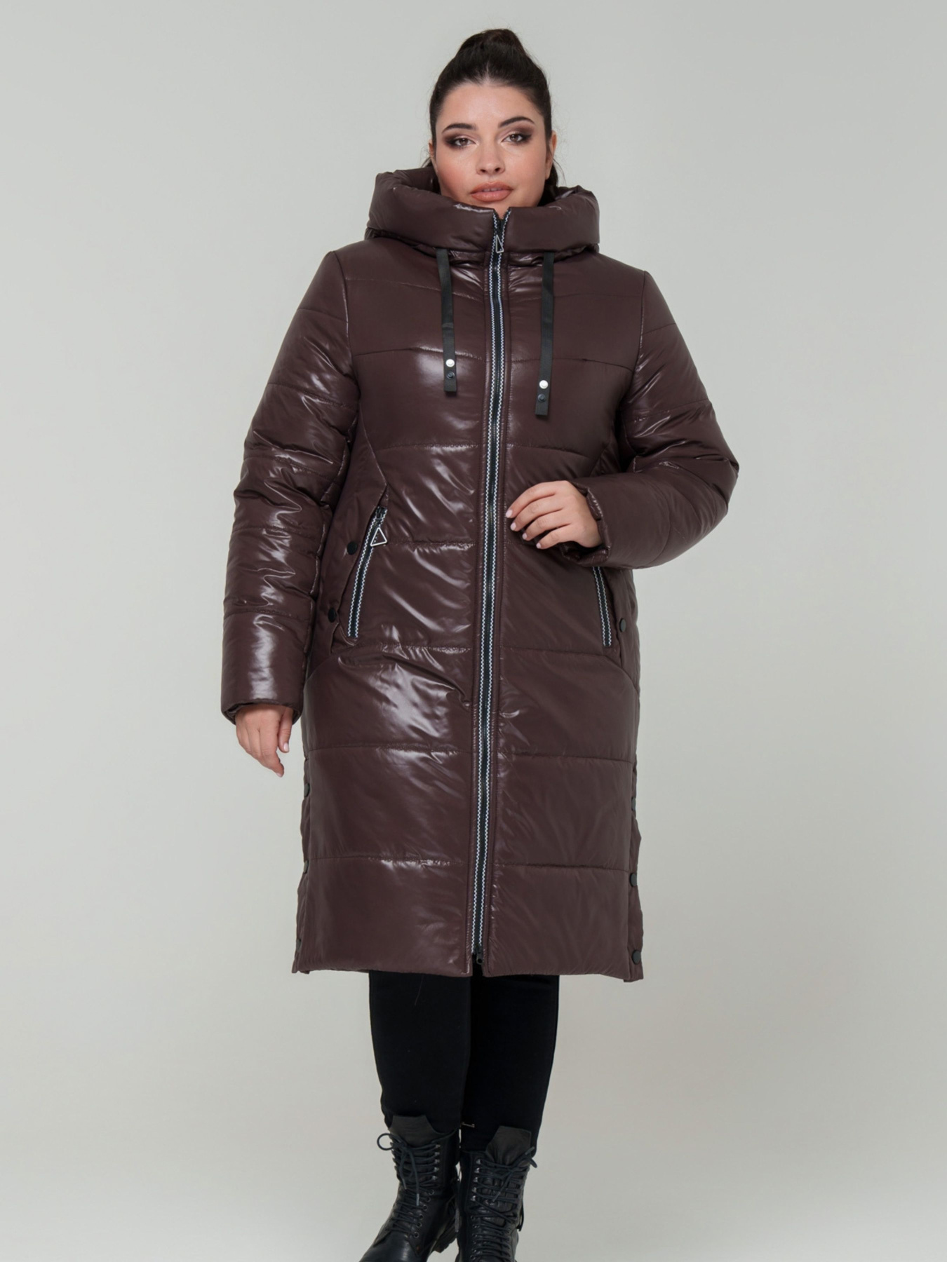 Зимняя куртка All Posa модель ap101648p-shokolad Фото