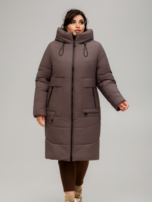 Зимняя куртка All Posa модель ap101641p-molochnij-shokolad Фото