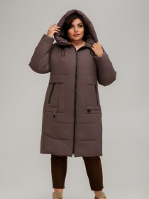 Зимняя куртка All Posa модель ap101641p-molochnij-shokolad Зимняя куртка All Posa модель ap101641p-molochnij-shokolad Фото