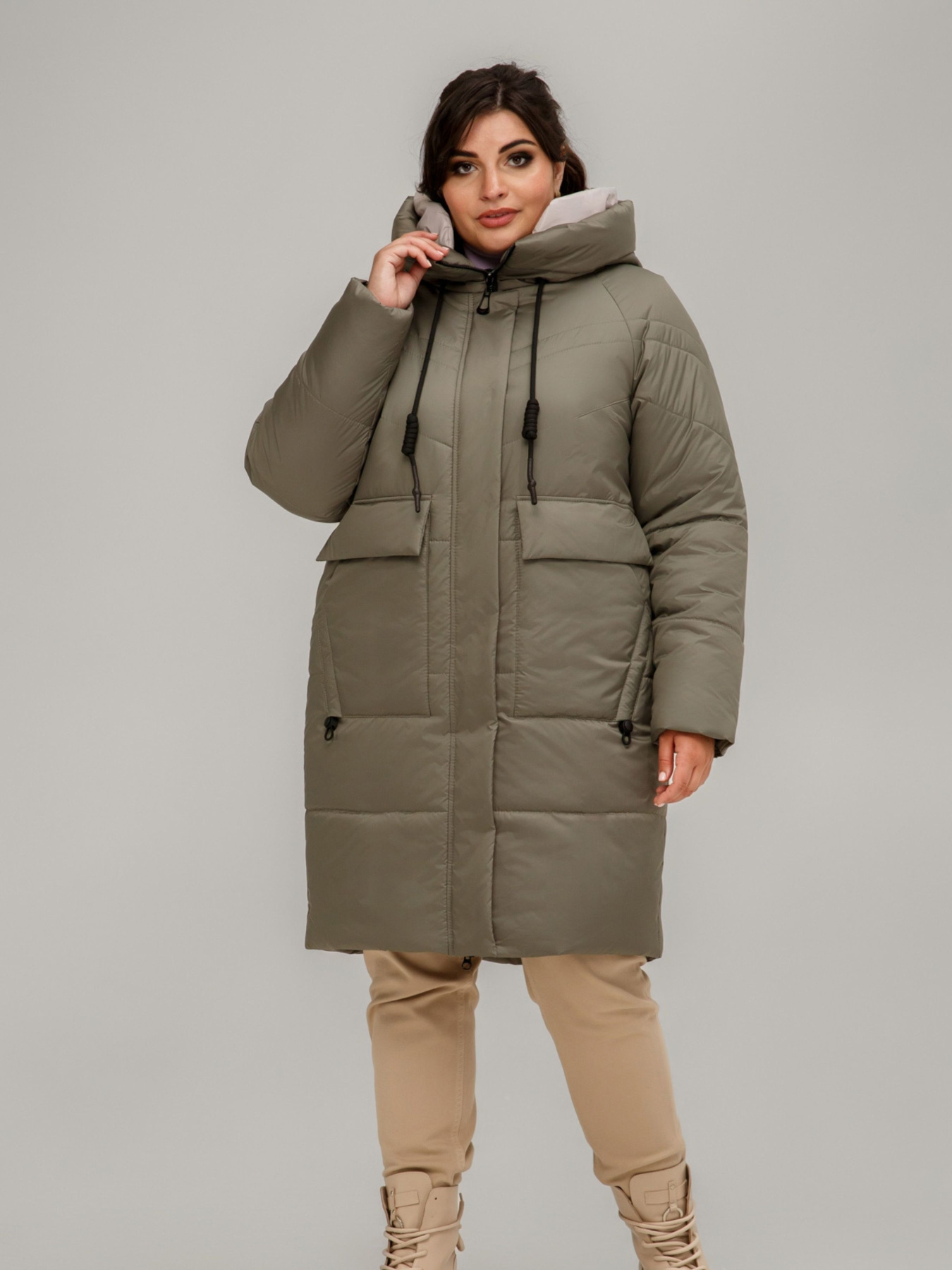 Зимняя куртка All Posa модель ap101638p-olivka Фото