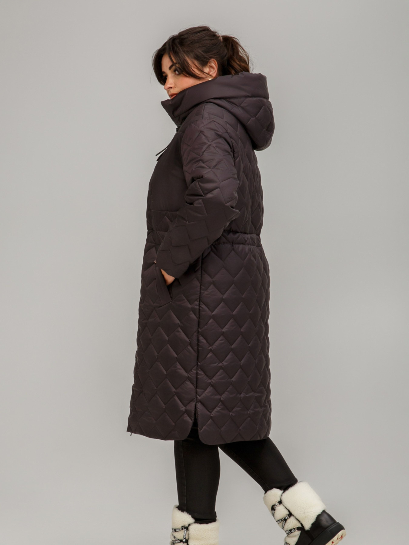 Демисезонная куртка All Posa модель ap101608p-baklazhan Фото