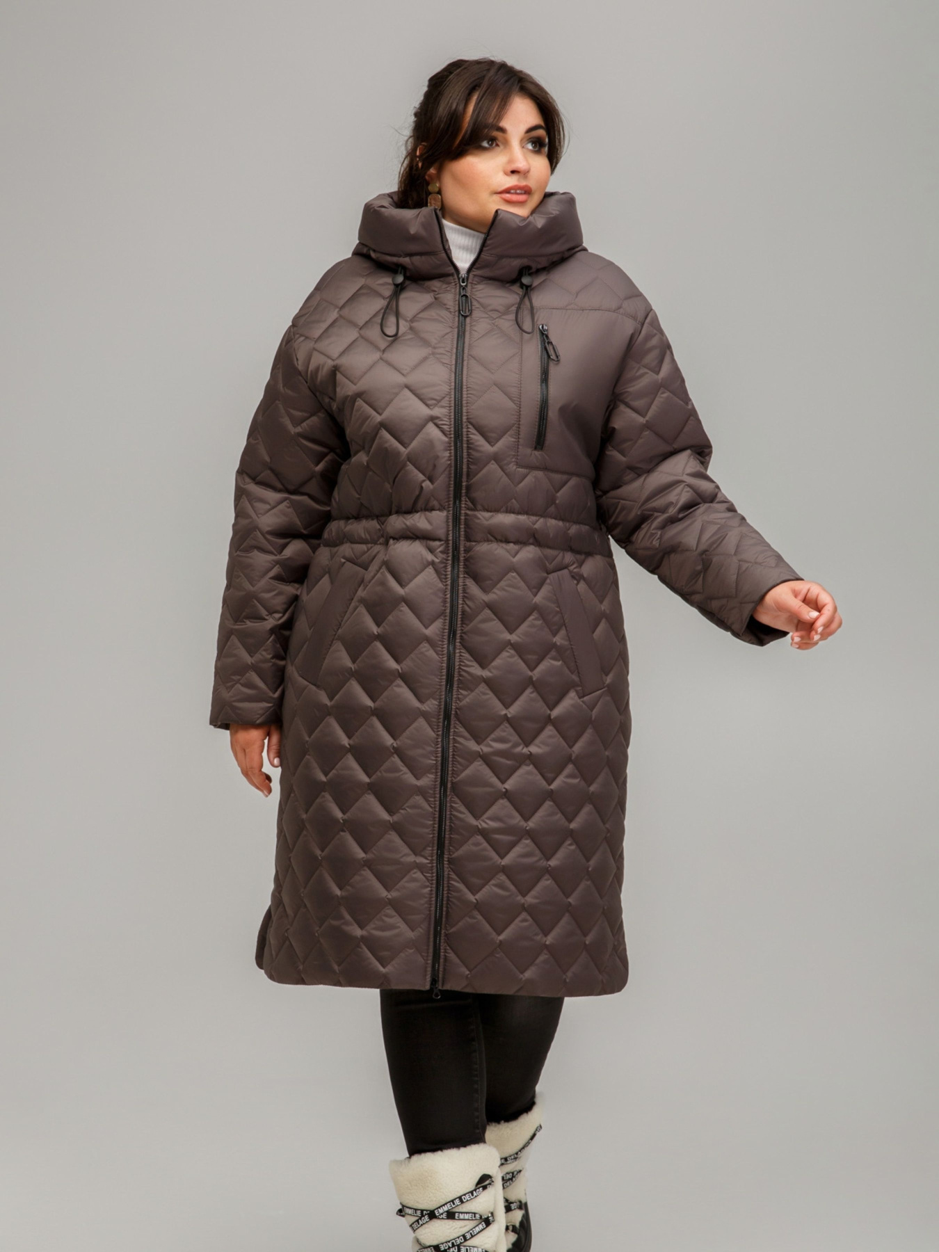 Демисезонная куртка All Posa модель ap101608p-grkij-shokolad Фото